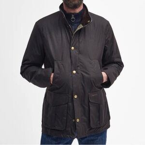 NWT Barbour Hereford Waxed Jacket M Rustic Brown Men's Classic Military Coat
